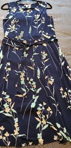Charter Club Sz M Blue Floral Dress